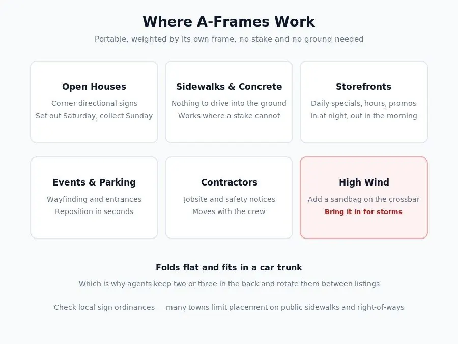 Where A-frames work