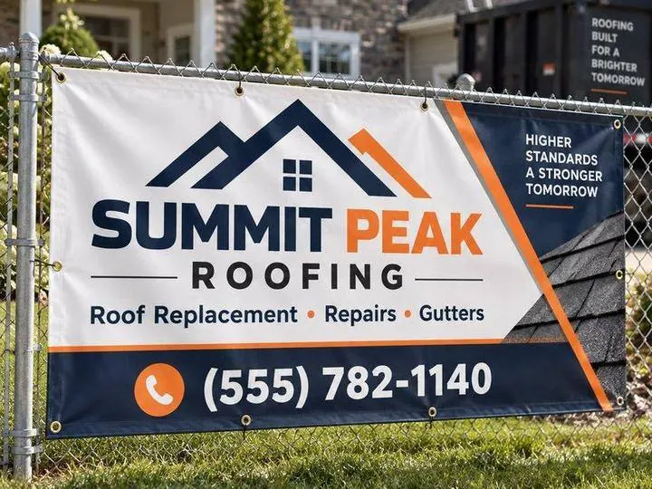 Job-site fence banner &mdash; Vinyl Banners design example