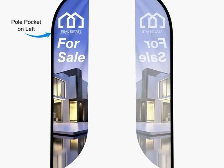 Print-thru construction &mdash; Feather Flags design example