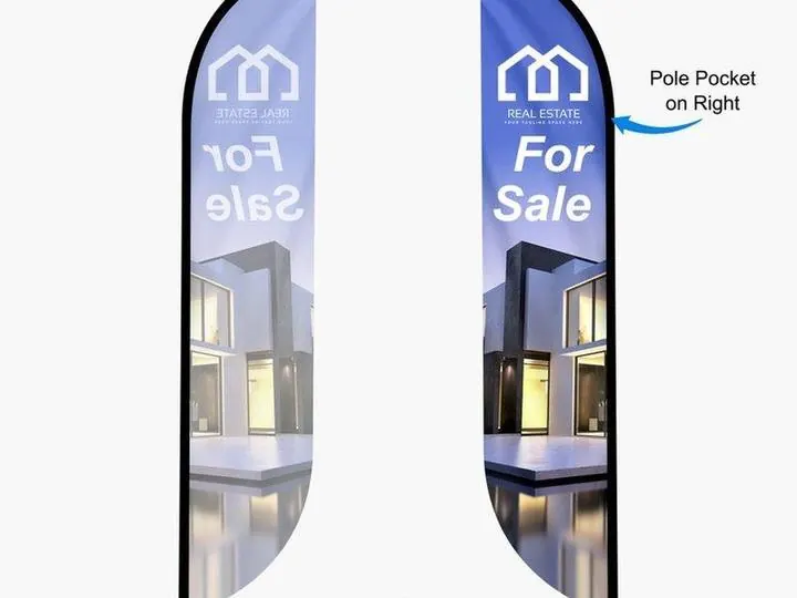 Print-thru reverse &mdash; Feather Flags design example