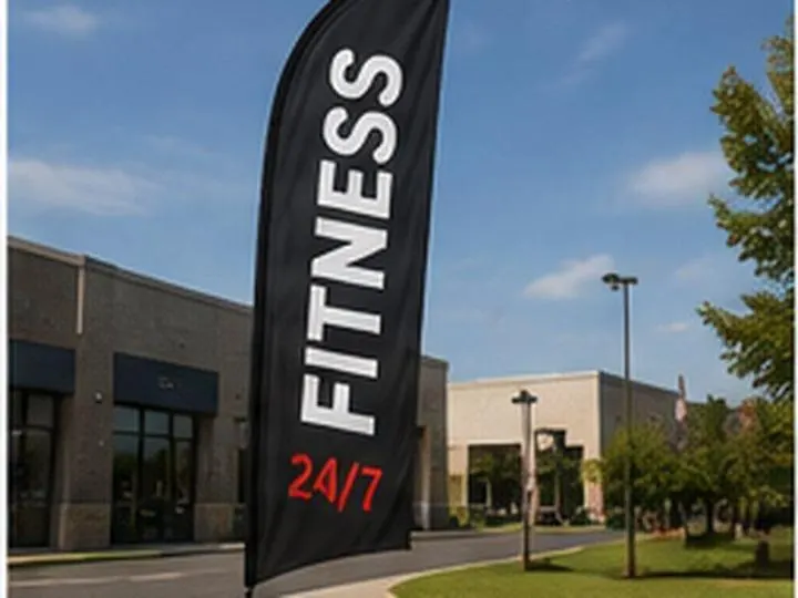 Gym / fitness flag &mdash; Feather Flags design example