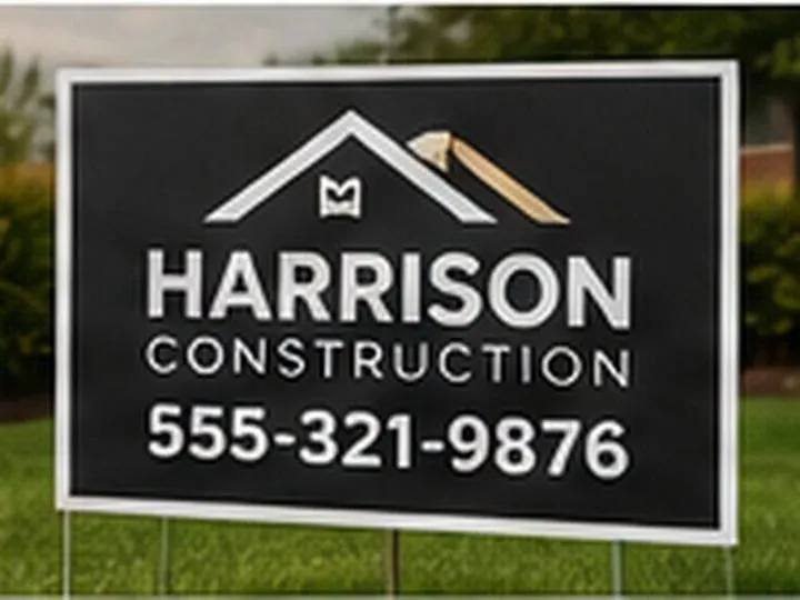 Contractor jobsite sign &mdash; Yard Signs design example