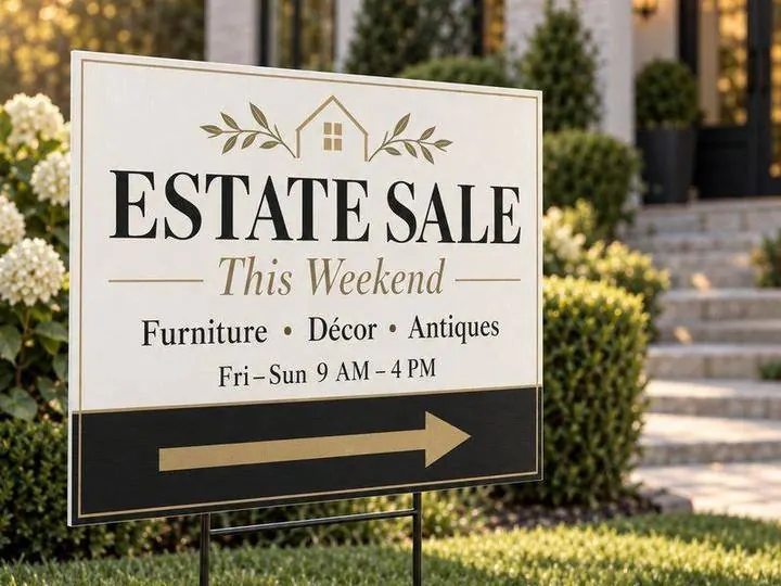 Estate sale directional &mdash; Yard Signs design example