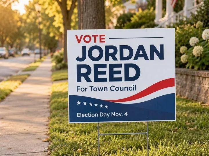 Town council campaign &mdash; Yard Signs design example