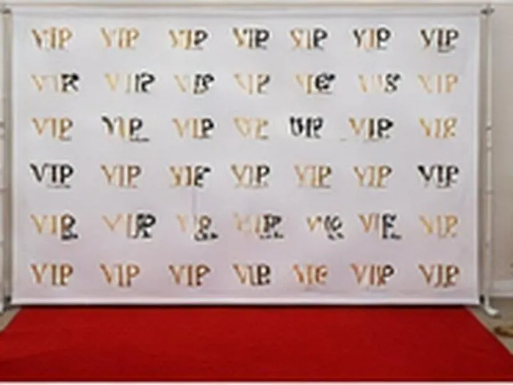 VIP event backdrop &mdash; Step and Repeat Backdrops design example