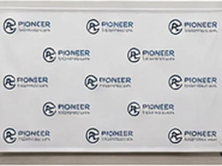 Corporate sponsor wall &mdash; Step and Repeat Backdrops design example