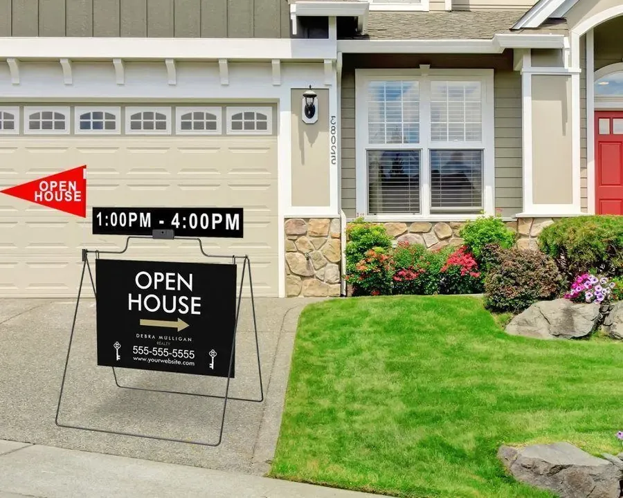 Real estate A-frame sidewalk sign