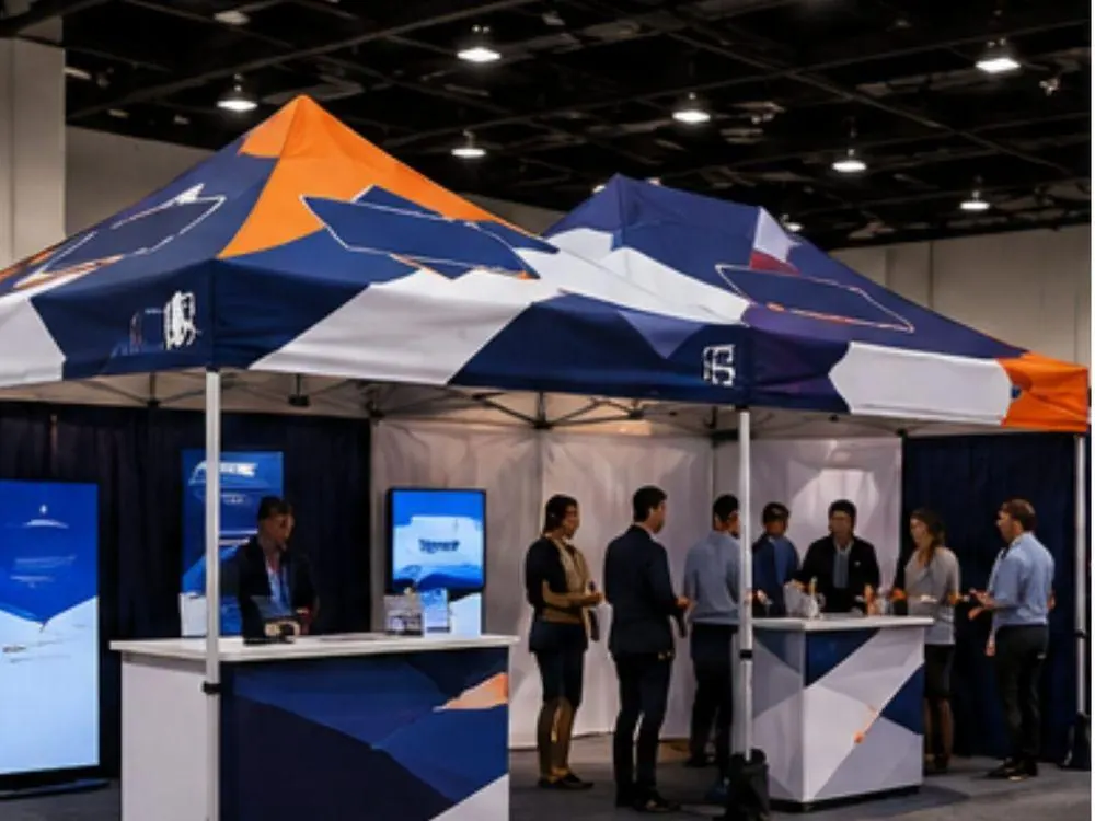 Event tents at a trade show
